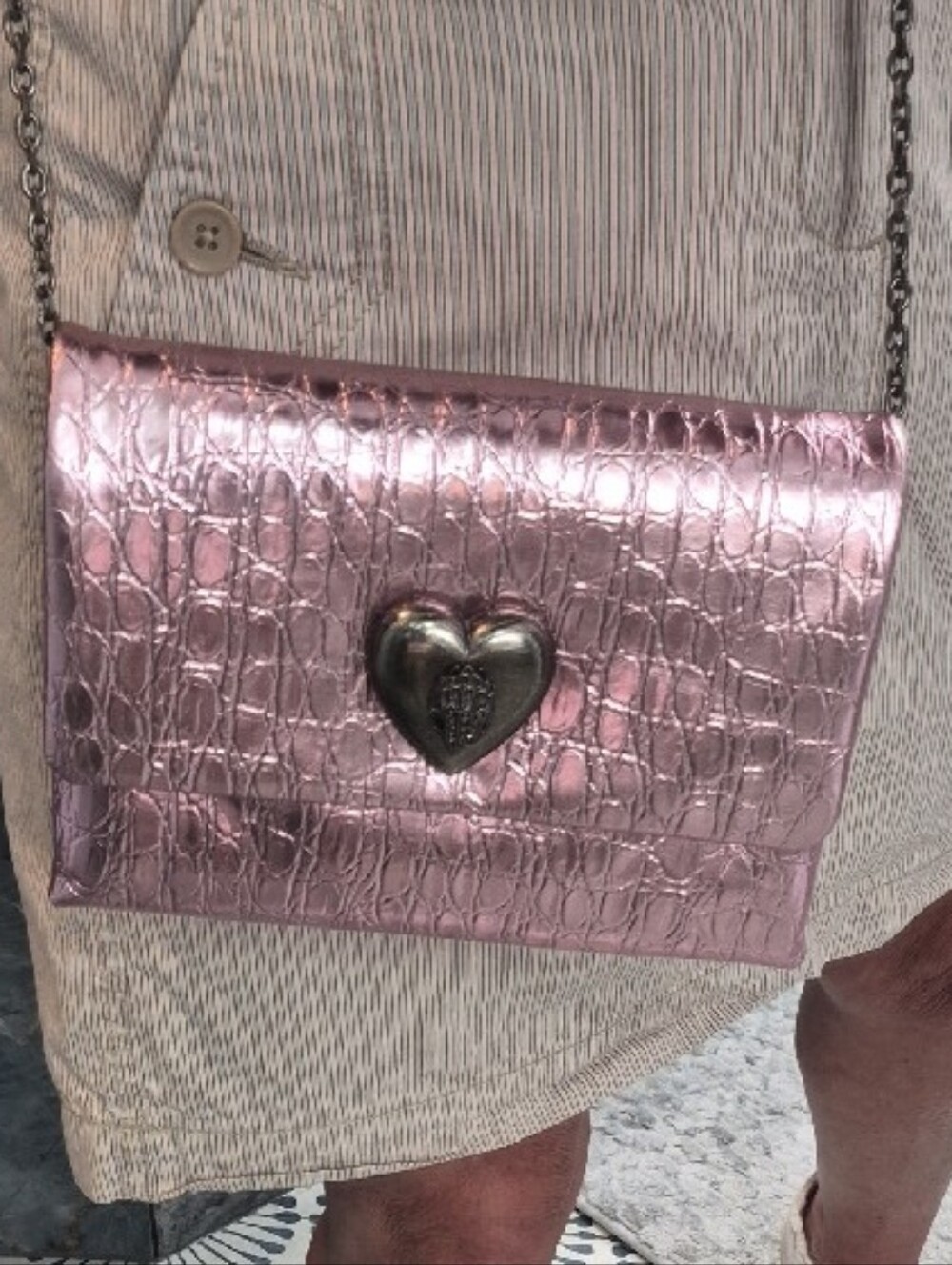 Kurt Geiger 'Kensington Love Duet Croco' Convertable Bag